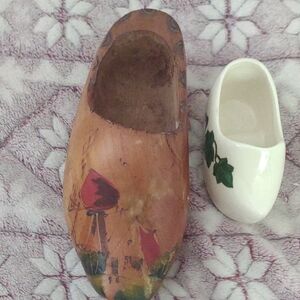 Decorative Wooden and Ceramic Clogs